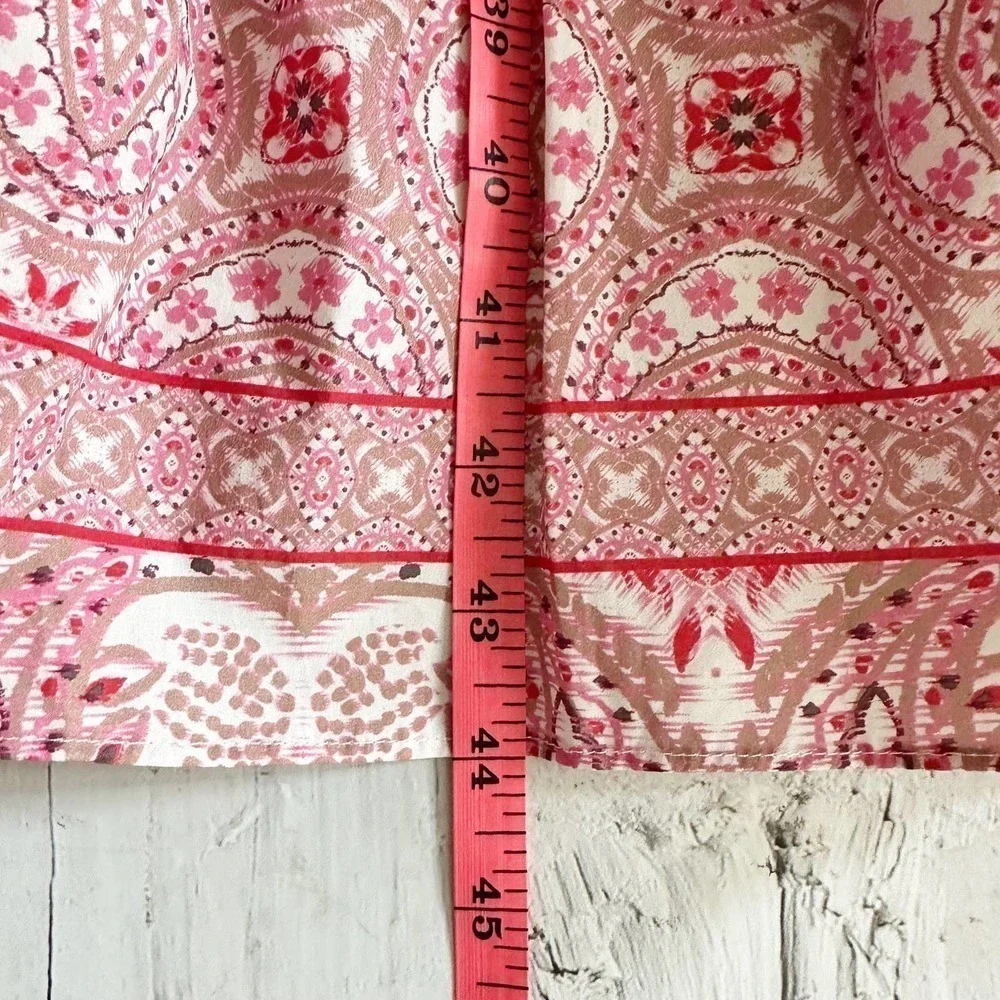 Cara Cara Haley Midi Dress Paisley Border Ivory Size XS